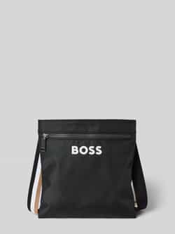 Boss Schoudertas met contrastkleurige labelprint model 'CATCH_3.0'