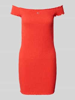 Tommy Jeans Slim fit bodycon-mini-jurk met carmenhals