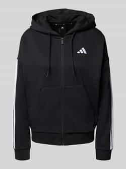 adidas Sportswear Sweatjack met labelstitching en kangoeroezak