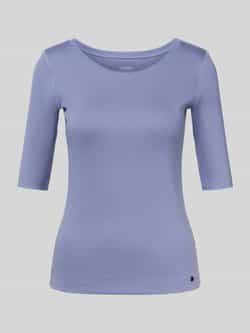 Marc Cain T-shirt van katoenmix met logo-applicatie