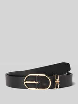 Tommy Hilfiger Leren riem met ovale gesp