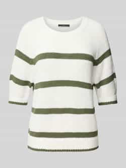 Oui Gebreide pullover met ribboorden