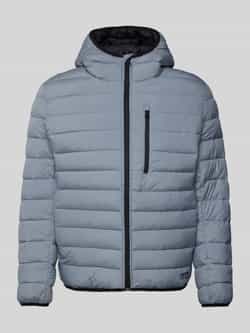 Tom Tailor Denim Regular fit jack met capuchon en labelstitching