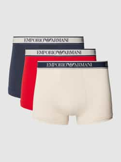 Emporio Armani Boxershort met label in band in een set van 3 stuks model 'Fashion'