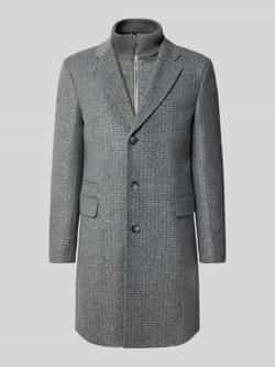 Boss Slim fit lange jas met wol model 'H-HYDE-J-BIB-PAD-254'