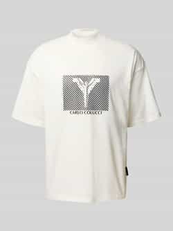 Carlo colucci T-shirt met labelprint