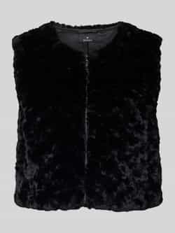Monari Gilet van teddybont met ritssluiting