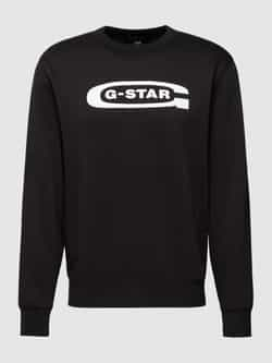 G-Star RAW Old School Logo Sweater Zwart Heren