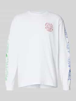 Edwin Shirt met lange mouwen met labelprints model ' MUSIC CHANNEL'