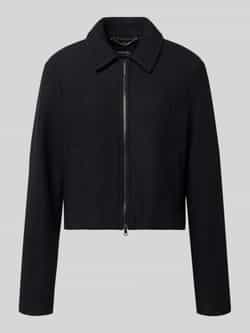 Marc Cain Regular fit blazer van scheerwol en tweewegsritssluiting