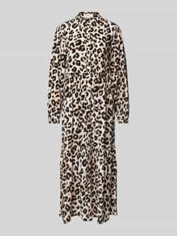 s.Oliver RED LABEL Relaxed fit midi-jurk met dierenprint