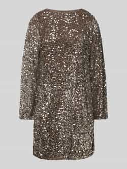 Pieces Regular fit jurk met pailletten en strik model 'KAM'