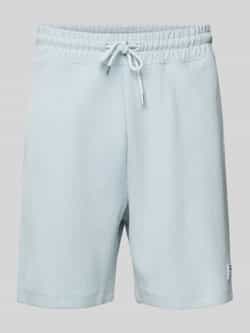 Hugo Blue Regular fit sweatshorts met structuurmotief model 'Nuwafflo'