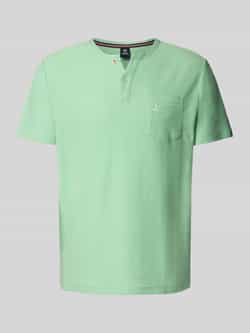 Lerros T-shirt met borstzak en labelstitching model 'SERAFINO'