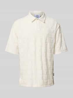 Carlo colucci Regular fit poloshirt met knoopsluiting model 'BEACHWEAR'