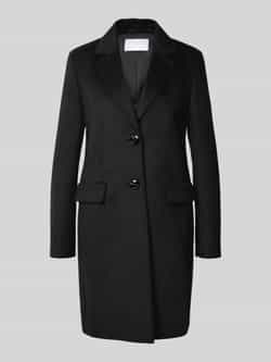 Jake*s Collection Regular fit lange jas met lanawol en reverskraag