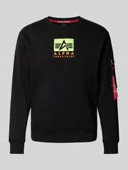Alpha Industries Sweater Men Sweatshirts Satin Logo Sweater