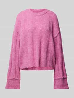 Pieces Loose fit gebreide pullover met wol en details op de zomen model 'RUBBLE'