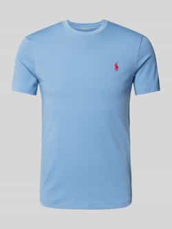 Polo Ralph Lauren Heldere Blauwe Geborduurde Logo T-shirt Blue Heren
