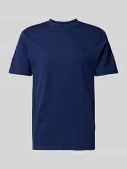 Blend T-shirt met geribde ronde hals model 'JENS'
