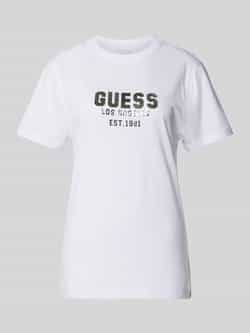 Guess T-shirt met strass-steentjes model 'PYRAMIDE STUDS'