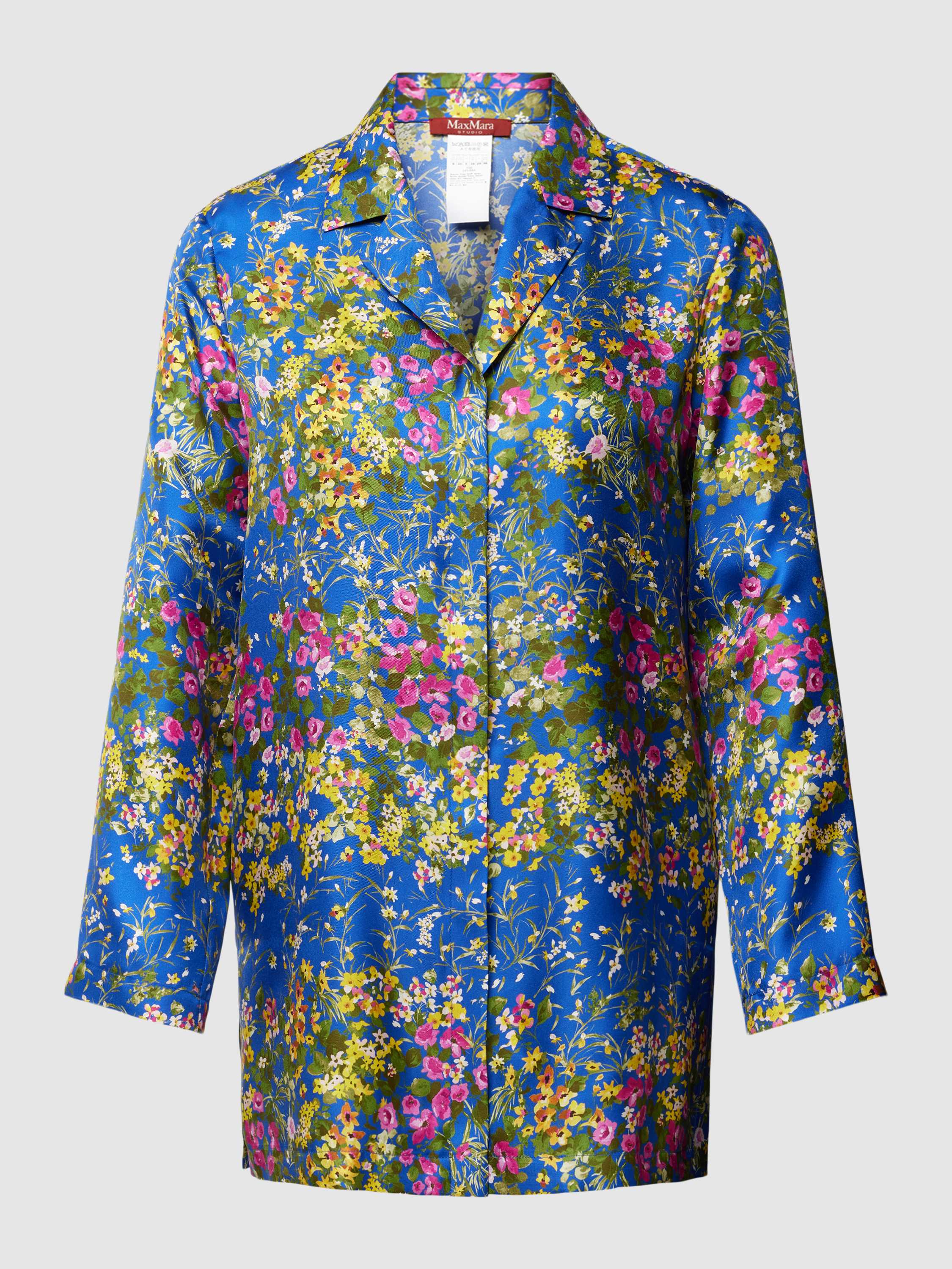 Max Mara Studio Zijden blouse met all-over bloemenprint model 'CAMPALE'