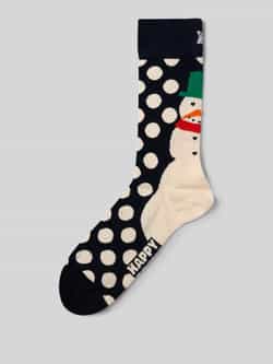 Happy Socks Regular fit sokken met logostitching model 'Jumbo Snowman'