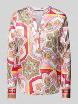 Herzensangelegenheit Zijden blouse met tuniekkraag