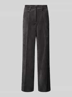 CAMBIO Wide fit corduroy broek met persplooien model 'Amelie'
