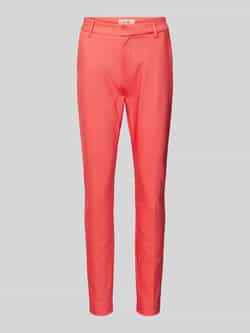 MOS MOSH Slim fit stoffen broek met riemlussen model 'Abbey Night'