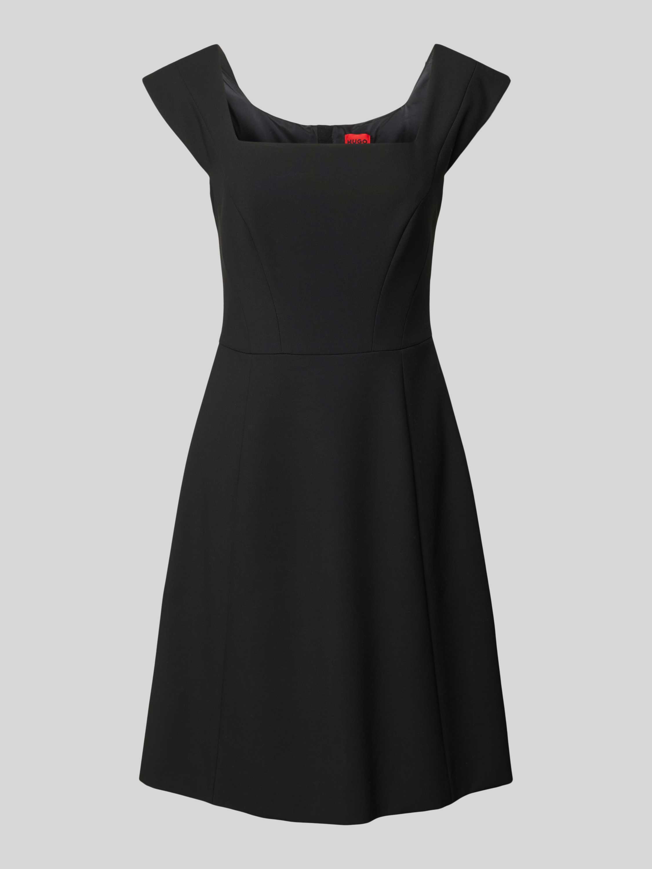 HUGO Knielange jurk met vierkante hals model 'KINTI'