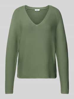 S.Oliver RED LABEL Comfort fit gebreide pullover van katoenmix met V-hals
