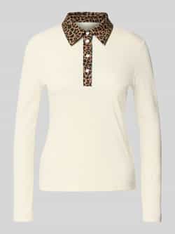 Marc Cain Shirt met lange mouwen met polokraag