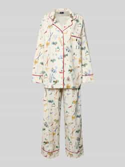 Polo Ralph Lauren Relaxed fit pyjama met reverskraag model 'Cozy'