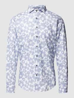 Profuomo Slim fit zakelijk overhemd met all-over bloemenprint