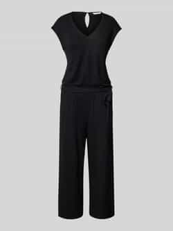 Tom Tailor Regular fit jumpsuit met strikceintuur