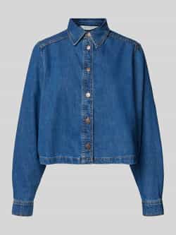 MSCH Copenhagen Kort jeansjack met knoopsluiting model 'Adalyn'