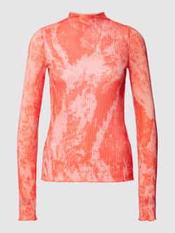 Boss Shirt met lange mouwen in riblook model 'Esami'