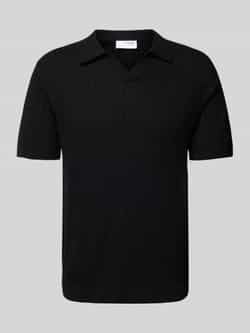 Selected Homme Regular fit poloshirt in gehaakte look model 'LINO'