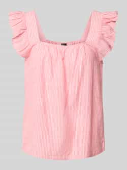 Pieces Relaxed fit top met bandjes van een mix van katoen en linnen model 'APIA'