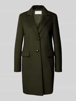 Jake*s Collection Regular fit lange jas met lanawol en reverskraag