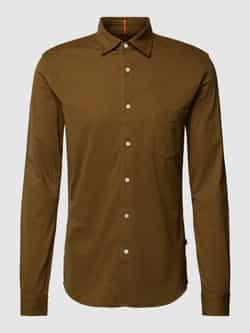 Hugo Boss Elegante Katoenen Overhemd met Franse Kraag Green Heren