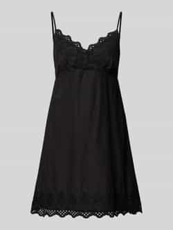 Only Licht uitlopende minijurk met broderie anglaise model 'LOU LIFE'