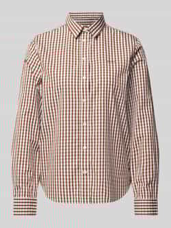 Gant Regular fit overhemdblouse met labelstitching model 'OPLIN GINGHAM'