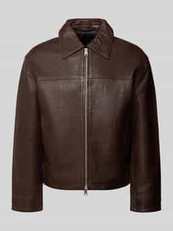 Selected Homme Regular fit leren jack van echt lamsleer model 'NOAH'