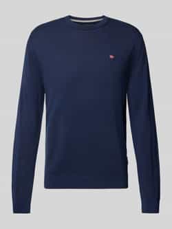 Napapijri Blauwe Trui met Lange Mouwen en Geborduurd Logo Blue Heren