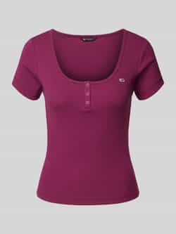 Tommy Jeans Slim fit T-shirt met ronde hals model 'HENLEY'