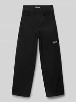 S.Oliver RED LABEL Relaxed fit wide leg jeans met katoen