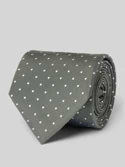 Boss Zijden stropdas met labeldetail