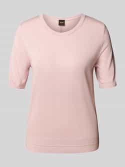 Boss Orange Relaxed-fit gebreid shirt van viscosemix met kasjmier